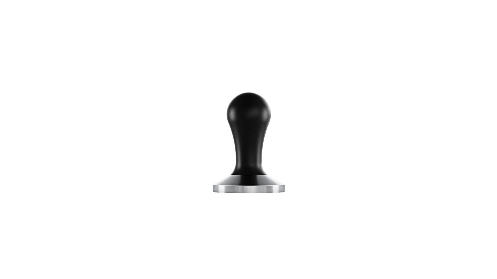 Eleganter Tamper für Munaco Shotbrewer in gebürstetem Edelstahl und schwarz eloxiertem Aluminium.